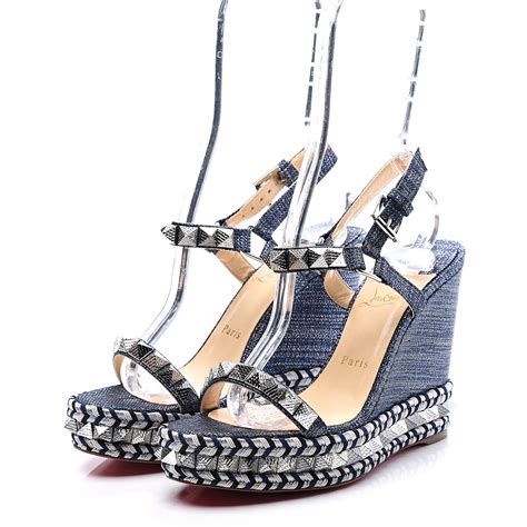 christian louboutin denim sandals.